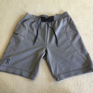 On Running Gray Men's Athletic Shorts with Drawstring Waist